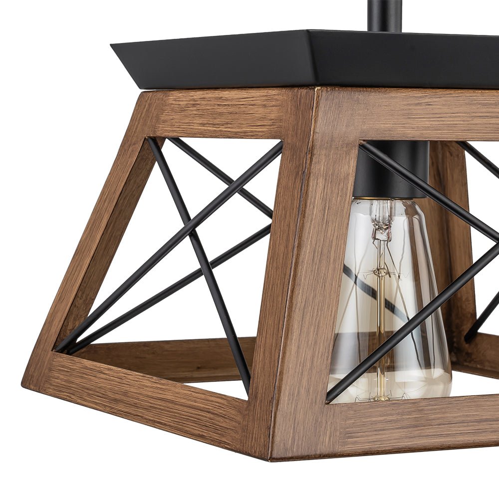 Ildar Modern Farmhouse Geometric Metal Pendant Light
