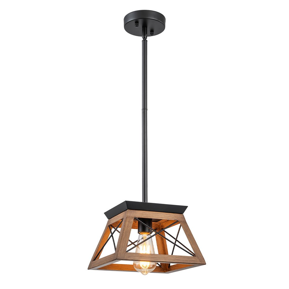 Ildar Modern Farmhouse Geometric Metal Pendant Light
