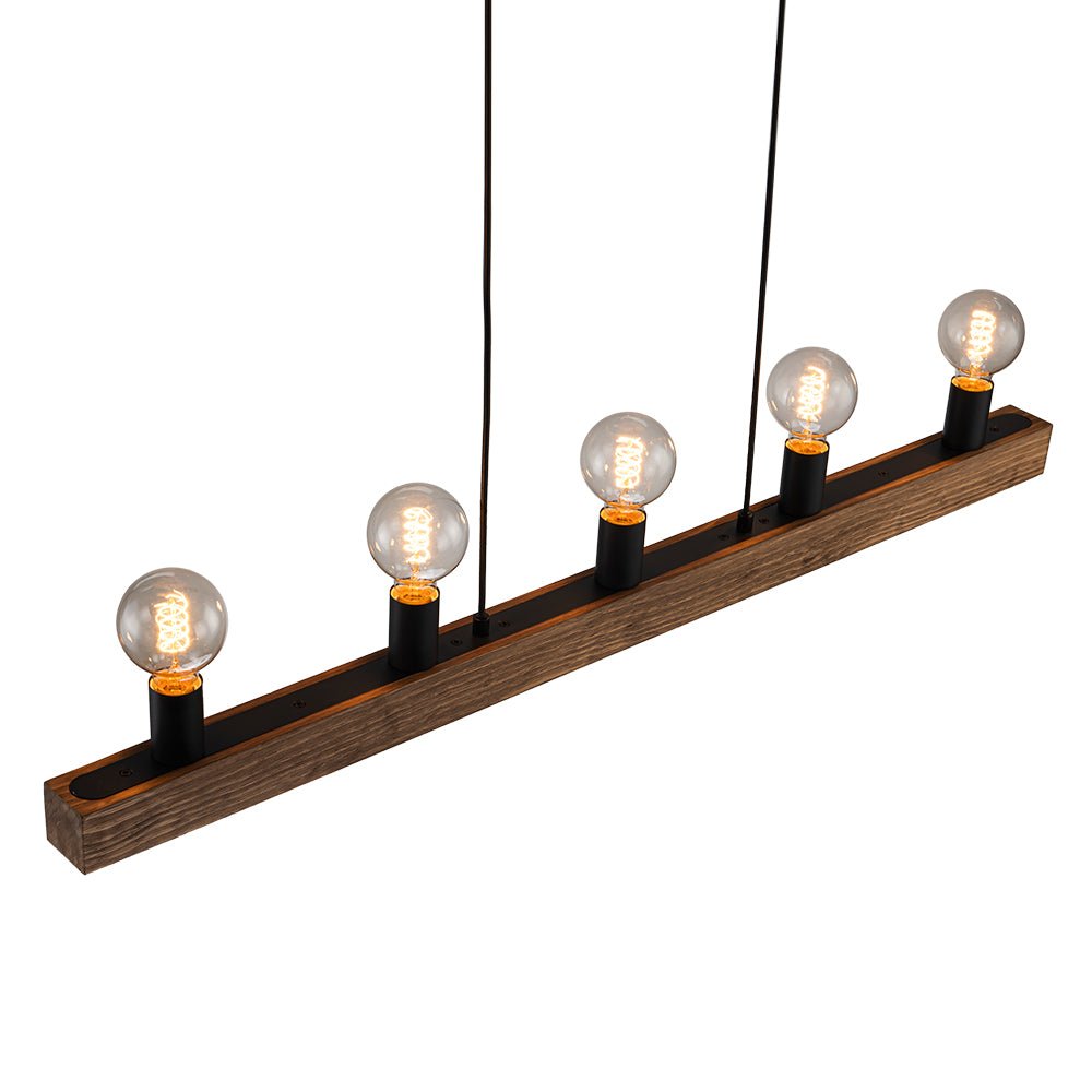 Mjolkuvo Modern Farmhouse Pine Linear Wood Chandelier
