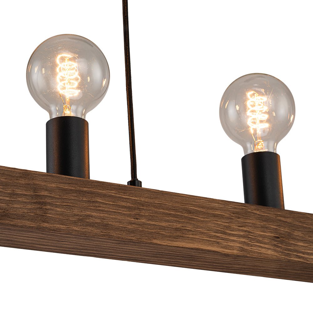 Mjolkuvo Modern Farmhouse Pine Linear Wood Chandelier