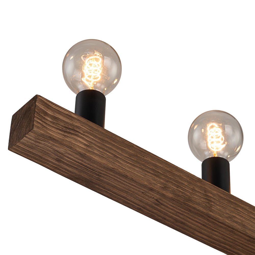 Mjolkuvo Modern Farmhouse Pine Linear Wood Chandelier