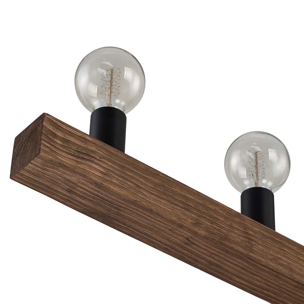 Mjolkuvo Modern Farmhouse Pine Linear Wood Chandelier