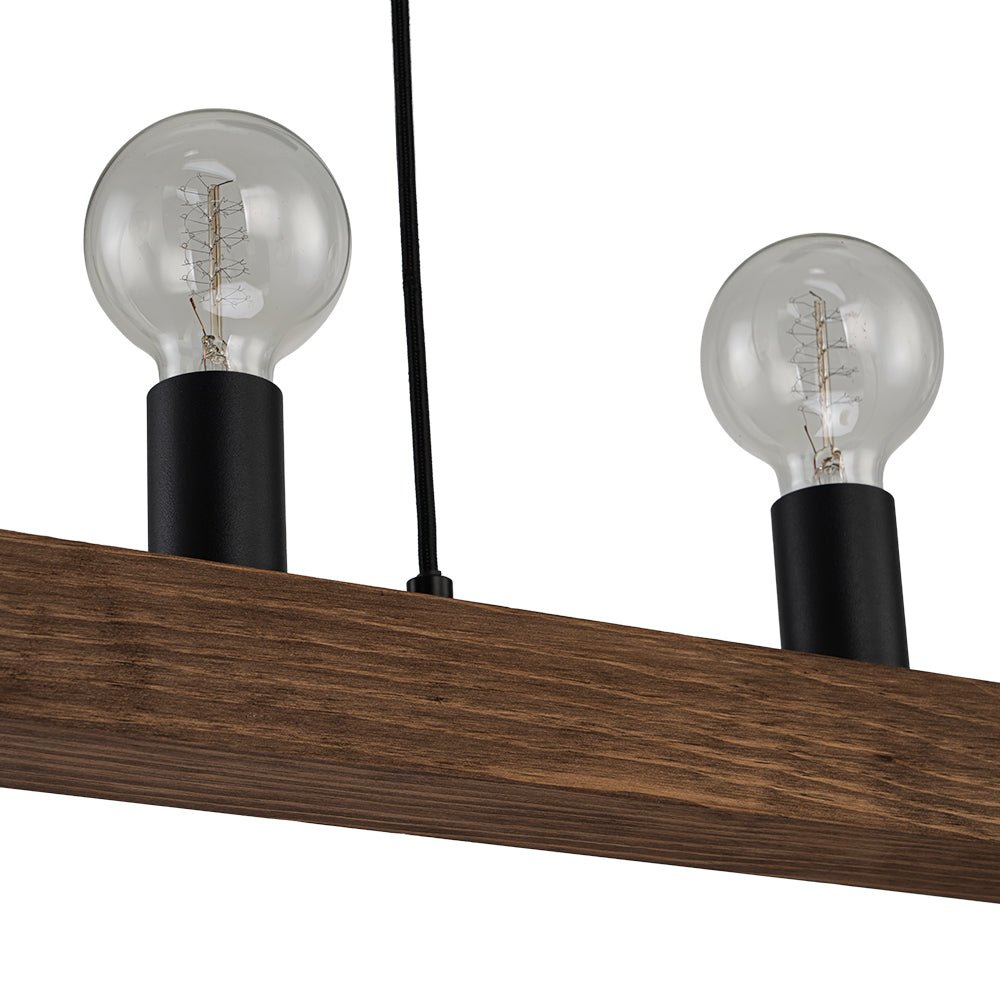 Mjolkuvo Modern Farmhouse Pine Linear Wood Chandelier
