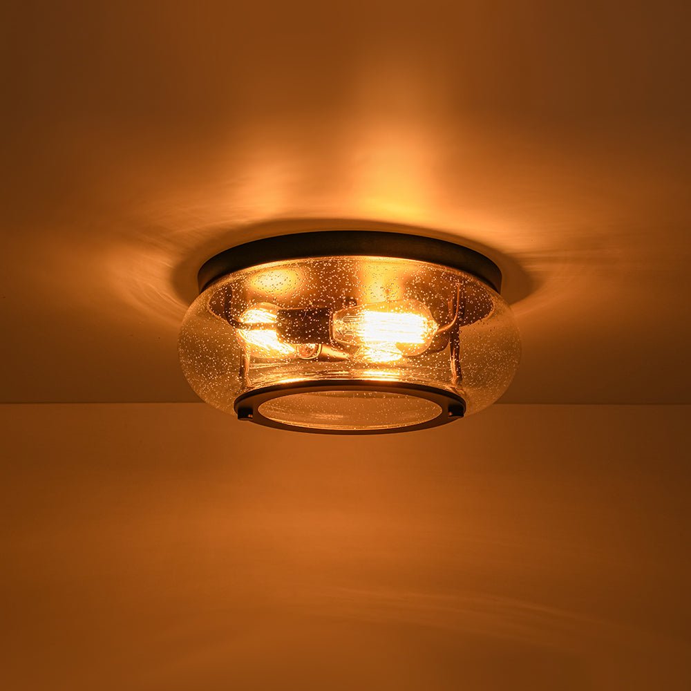 Mjolkuva Modern Farmhouse Seeded Glass Ceiling Light