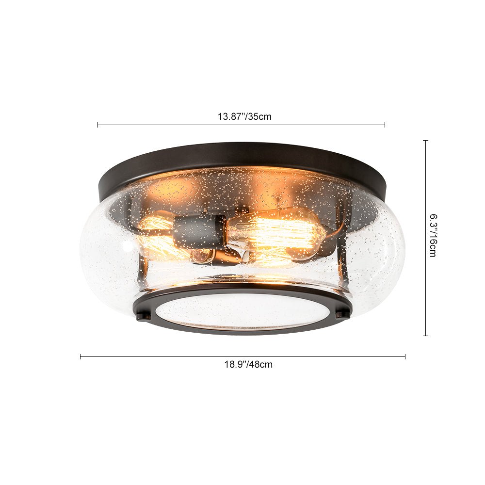 Mjolkuva Modern Farmhouse Seeded Glass Ceiling Light