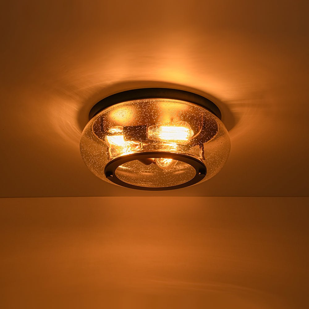 Mjolkuva Modern Farmhouse Seeded Glass Ceiling Light