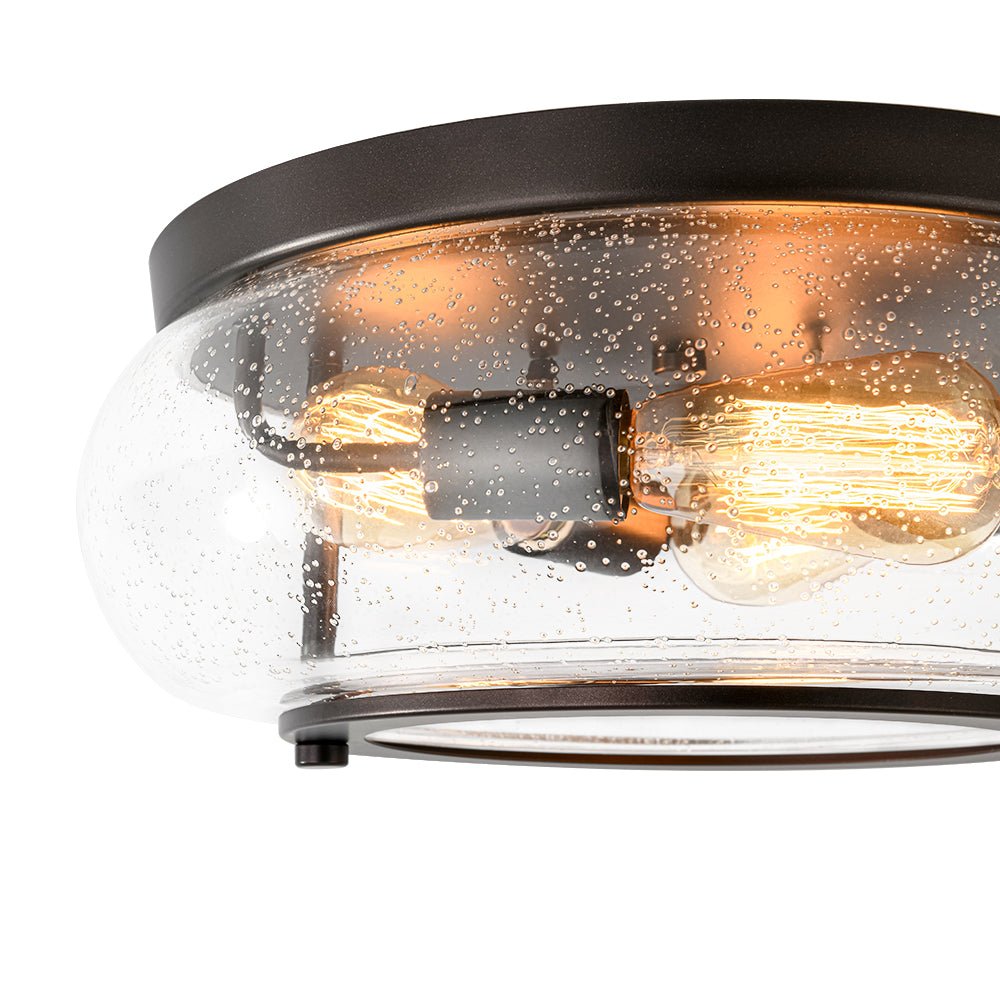 Mjolkuva Modern Farmhouse Seeded Glass Ceiling Light