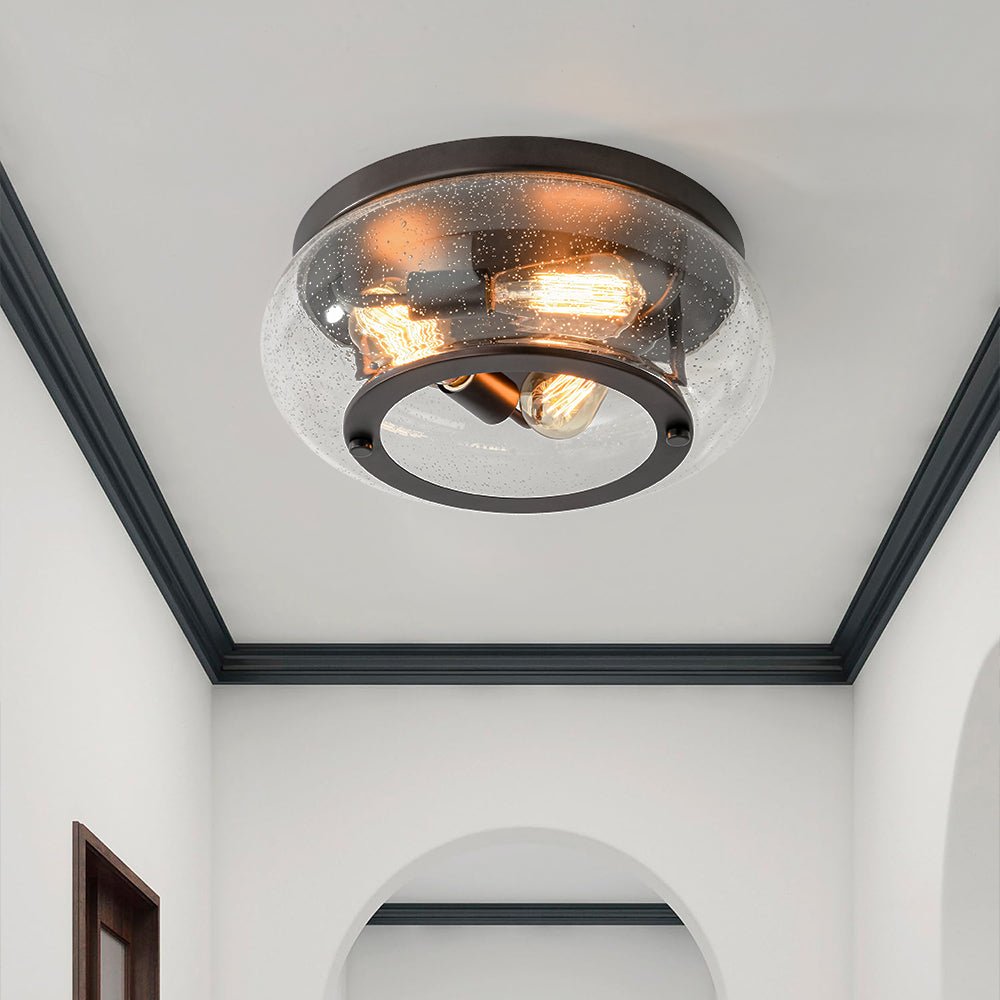 Mjolkuva Modern Farmhouse Seeded Glass Ceiling Light