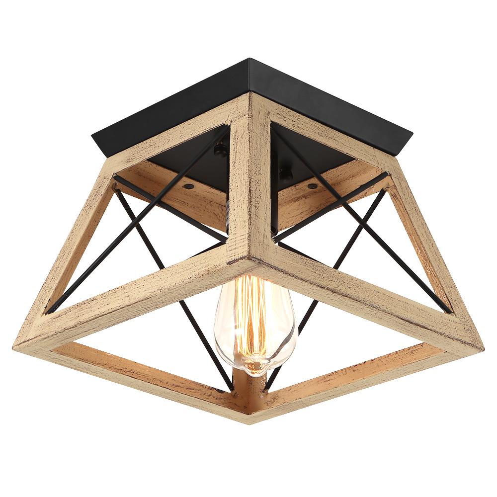 Sindri Modern Farmhouse Metal Flush Mount Light