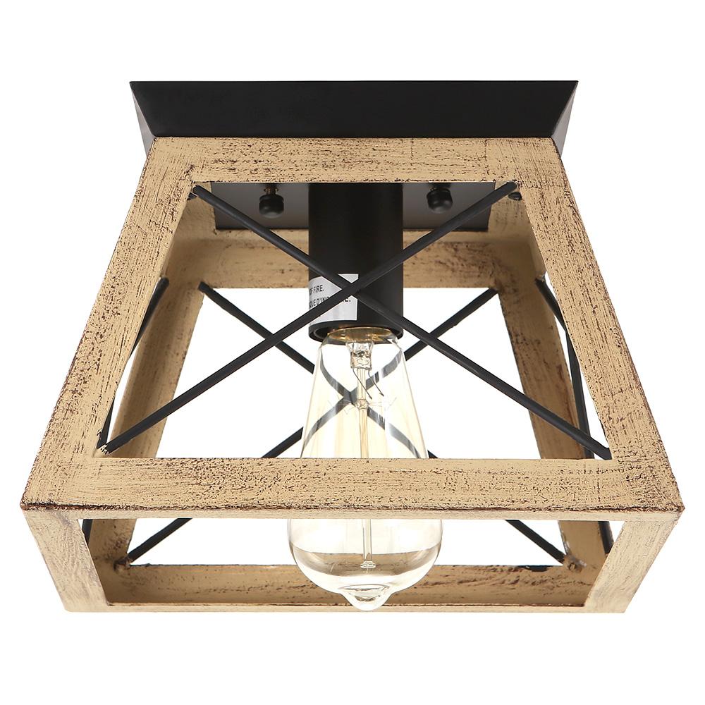 Sindri Modern Farmhouse Metal Flush Mount Light