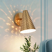 Himinuvyt Modern Funky Starry Pinhole Metal Wall Sconce