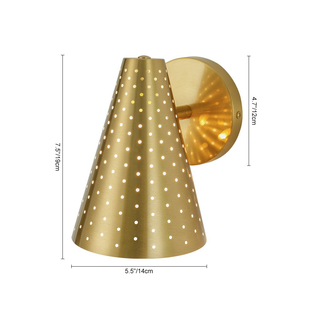 Himinuvyt Modern Funky Starry Pinhole Metal Wall Sconce