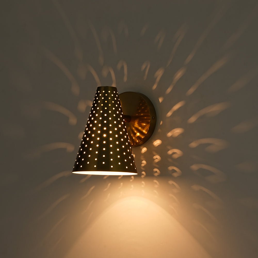 Himinuvyt Modern Funky Starry Pinhole Metal Wall Sconce