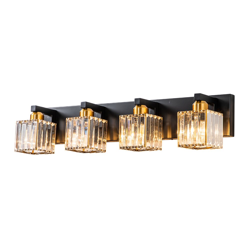 Lumen Modern Crystal Vanity Wall Lamp - Lamp Copper