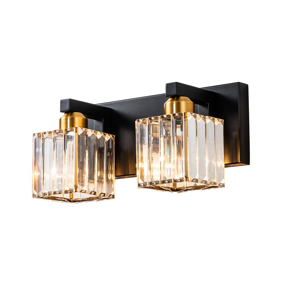 Lumen Modern Crystal Vanity Wall Lamp - Lamp Copper