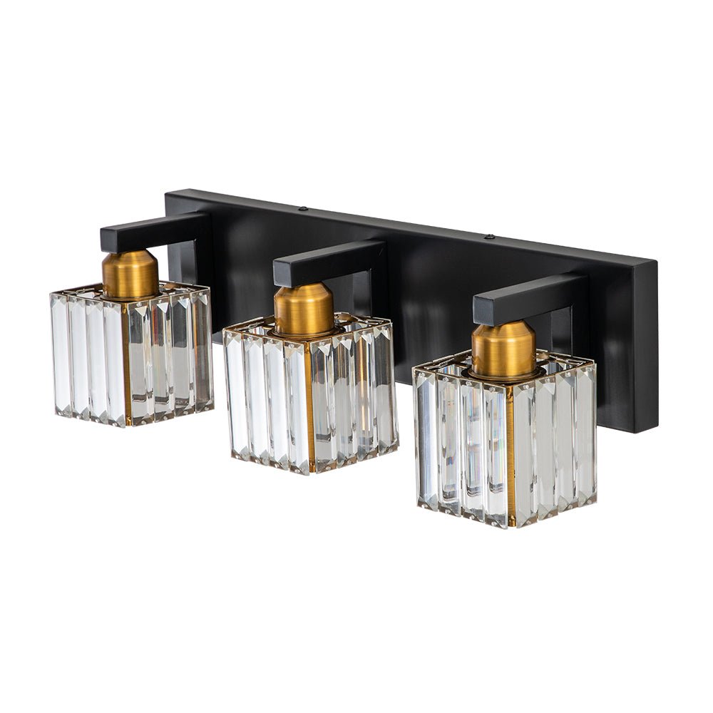 Lumen Modern Crystal Vanity Wall Lamp - Lamp Copper