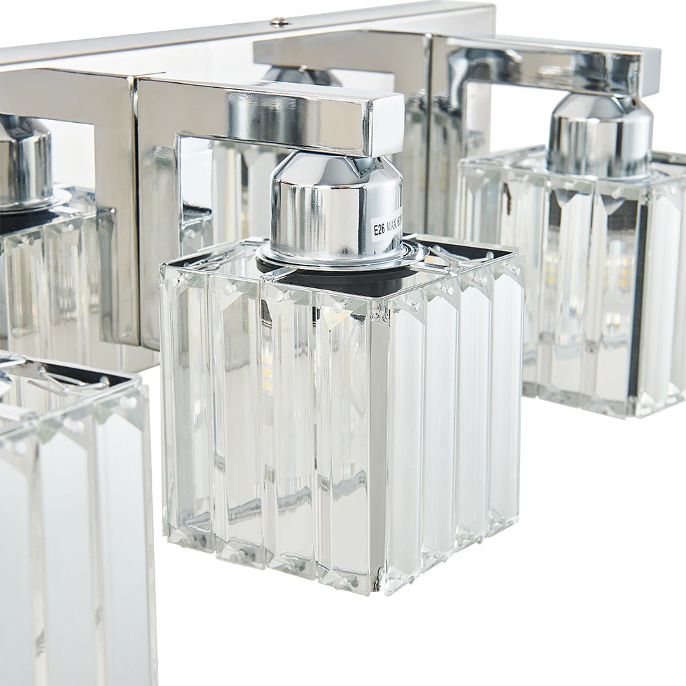 Lumen Modern Crystal Vanity Wall Lamp - Lamp Copper