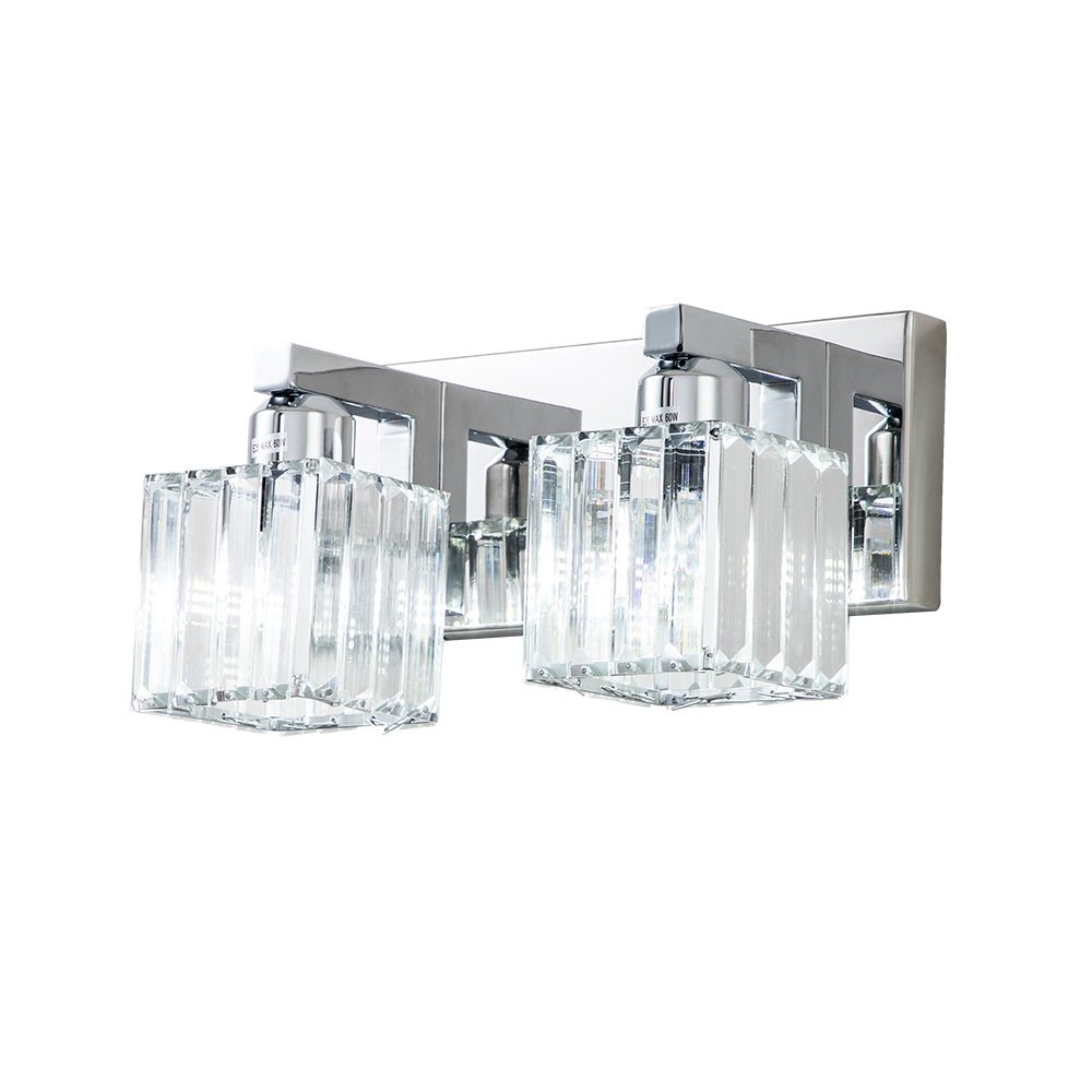 Lumen Modern Crystal Vanity Wall Lamp - Lamp Copper