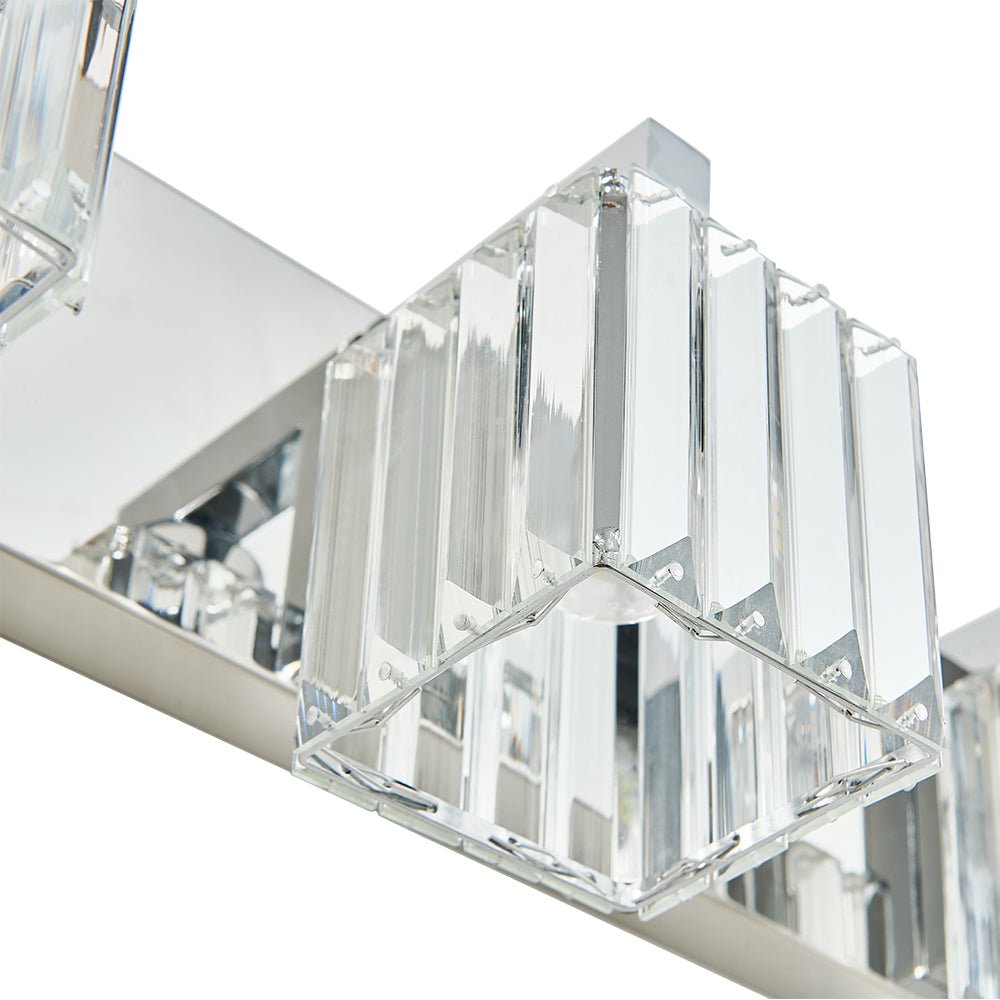 Lumen Modern Crystal Vanity Wall Lamp - Lamp Copper