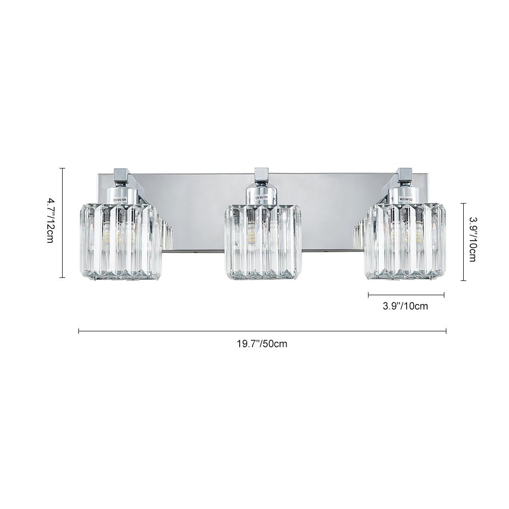 Lumen Modern Crystal Vanity Wall Lamp - Lamp Copper