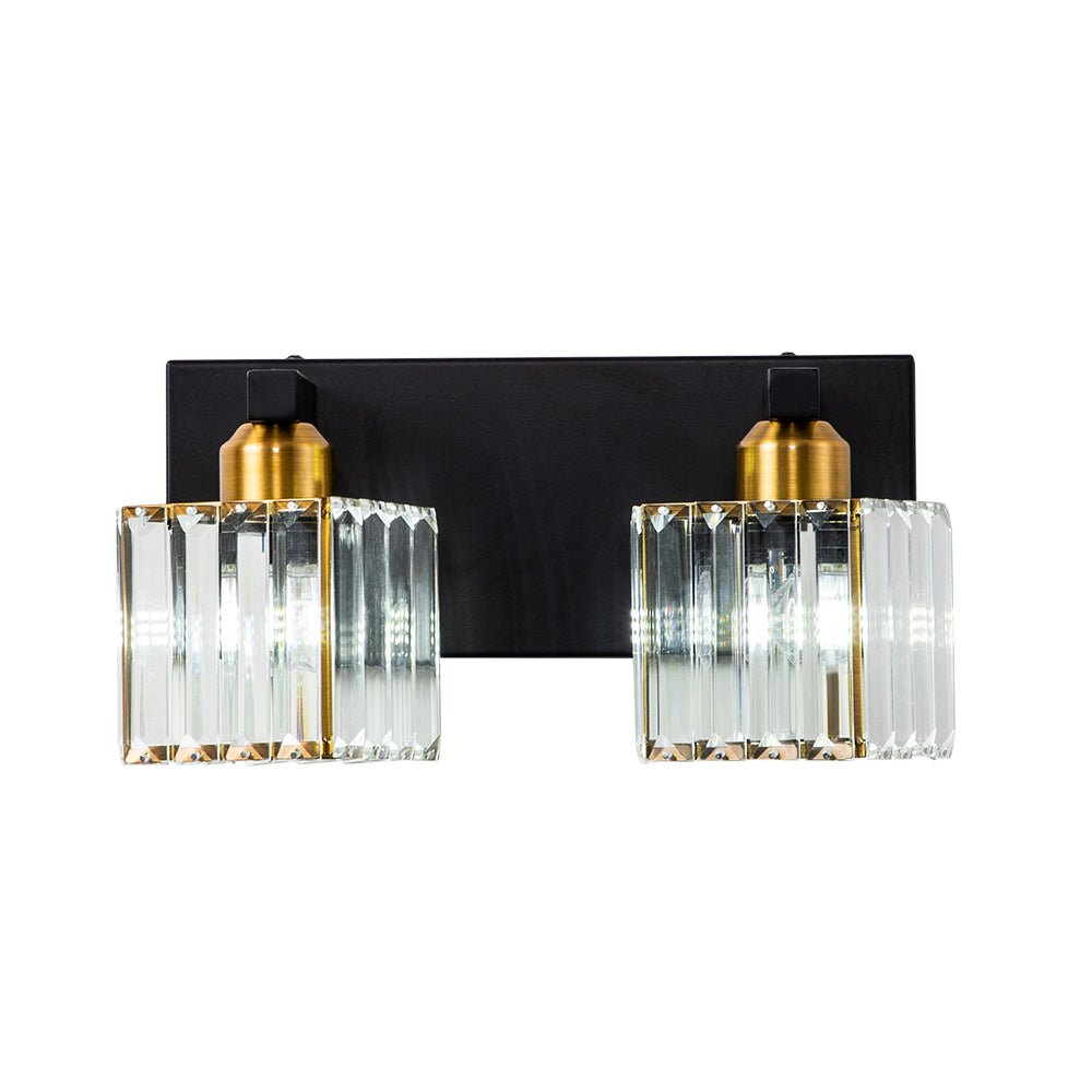 Lumen Modern Crystal Vanity Wall Lamp - Lamp Copper