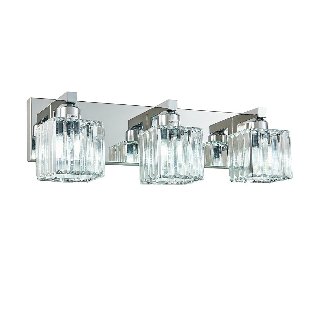 Lumen Modern Crystal Vanity Wall Lamp - Lamp Copper