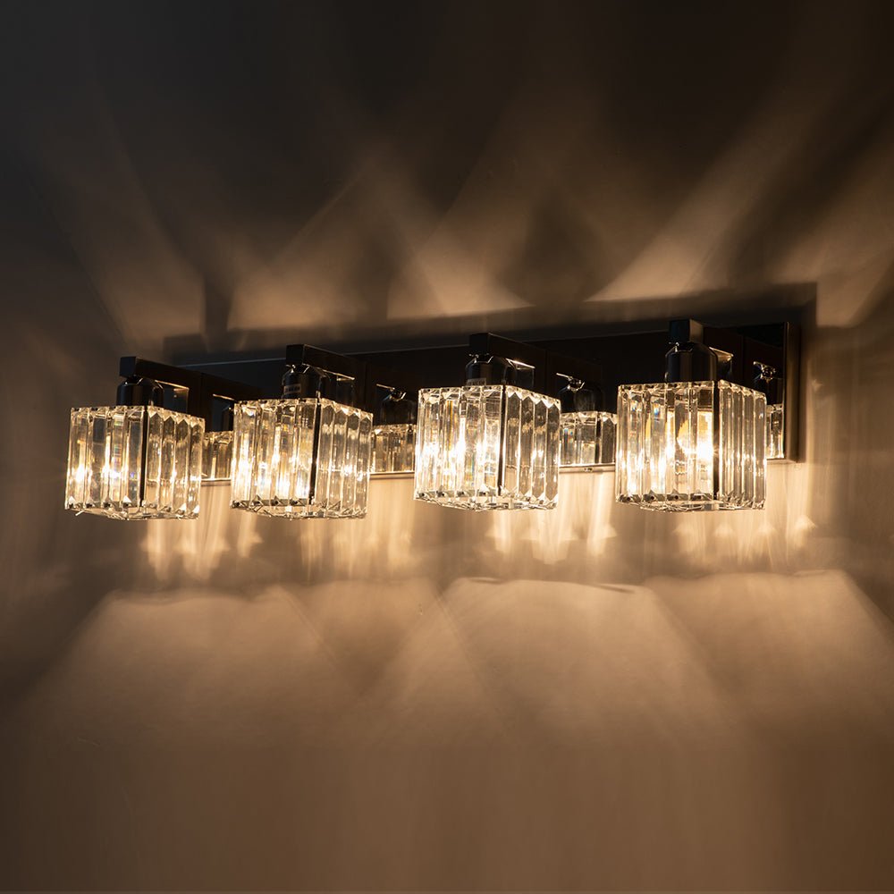 Lumen Modern Crystal Vanity Wall Lamp - Lamp Copper