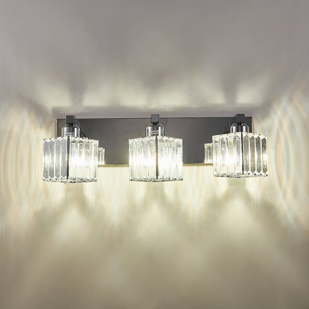 Lumen Modern Crystal Vanity Wall Lamp - Lamp Copper