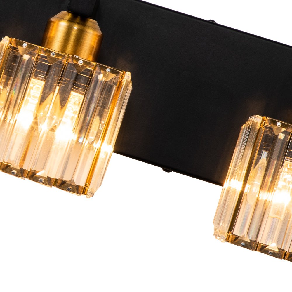 Lumen Modern Crystal Vanity Wall Lamp - Lamp Copper