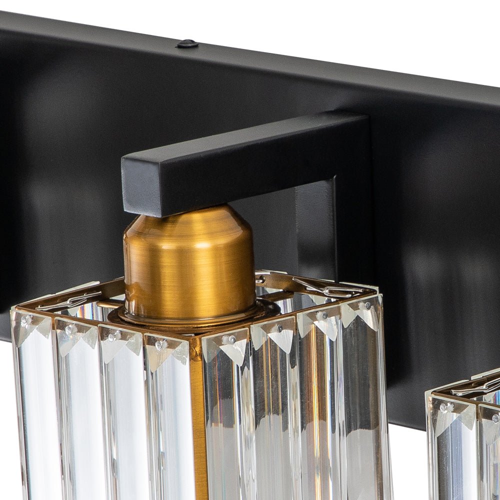 Lumen Modern Crystal Vanity Wall Lamp - Lamp Copper