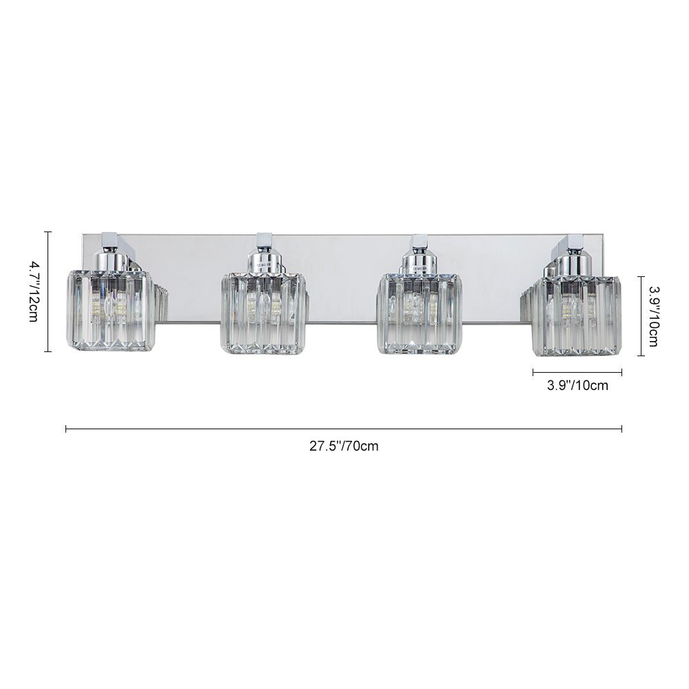Lumen Modern Crystal Vanity Wall Lamp - Lamp Copper