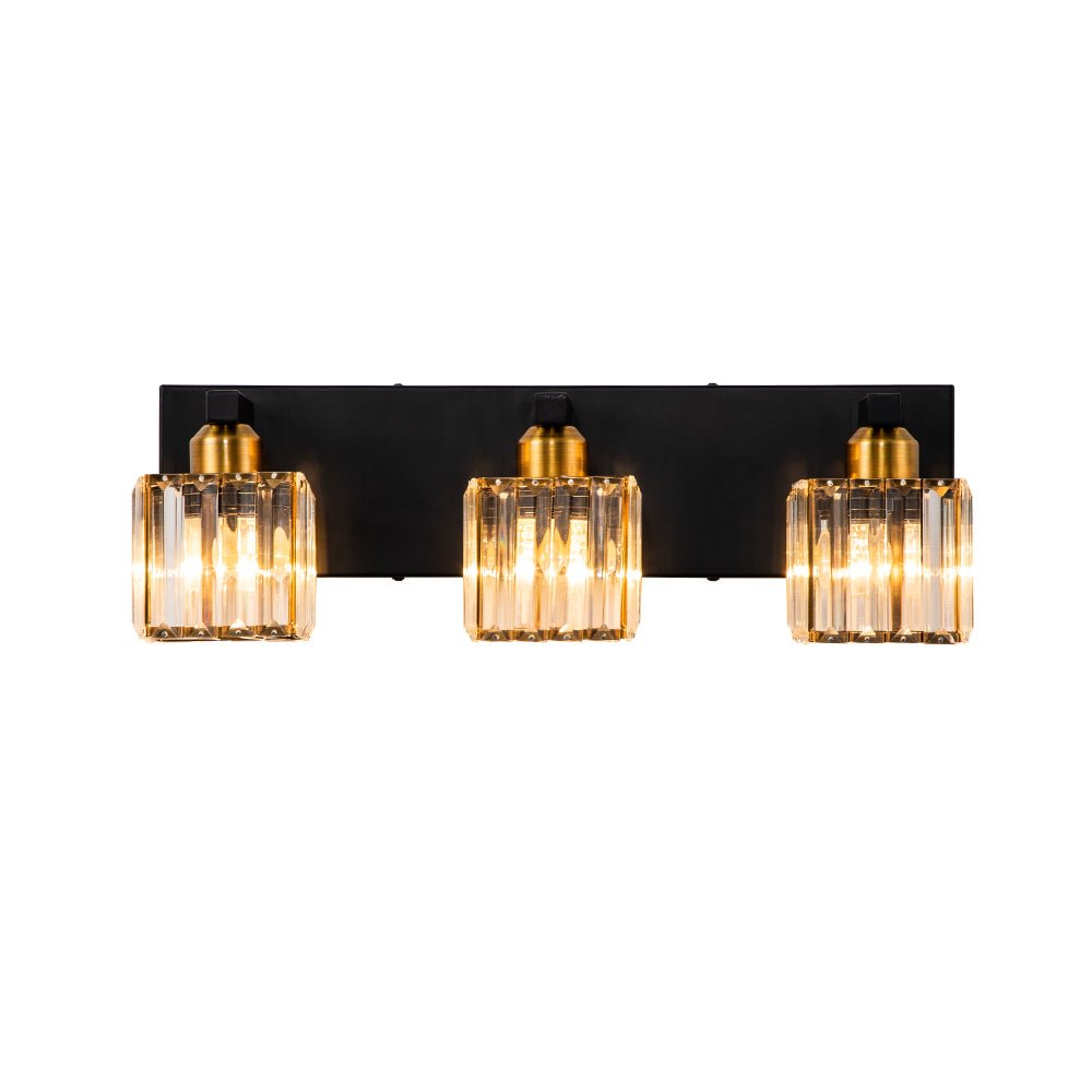 Lumen Modern Crystal Vanity Wall Lamp - Lamp Copper