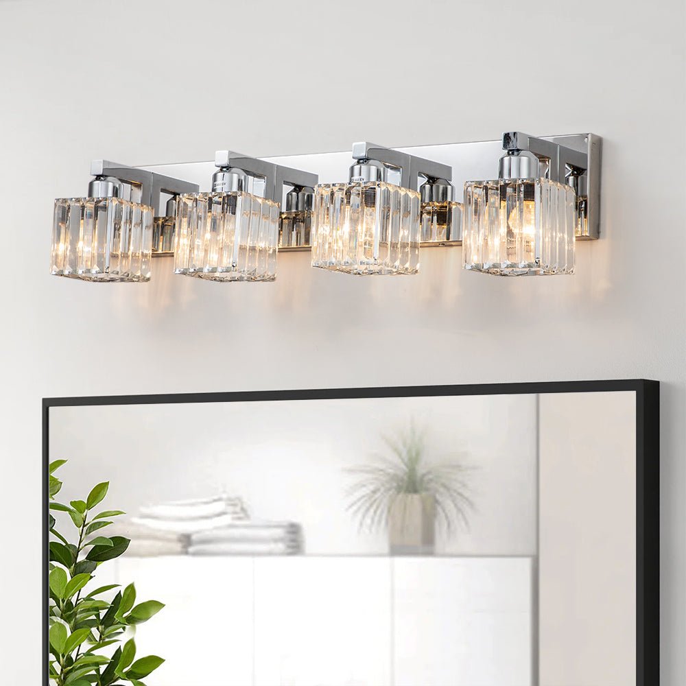 Lumen Modern Crystal Vanity Wall Lamp - Lamp Copper