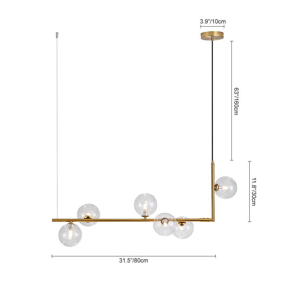 Blikuli Modern Linear Glass Pendant Light