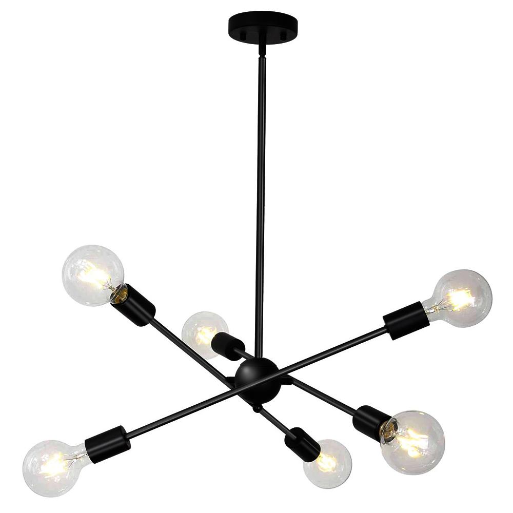 Ulfuvux Modern Globe Linear Sputnik Metal Chandelier - Lamp Copper