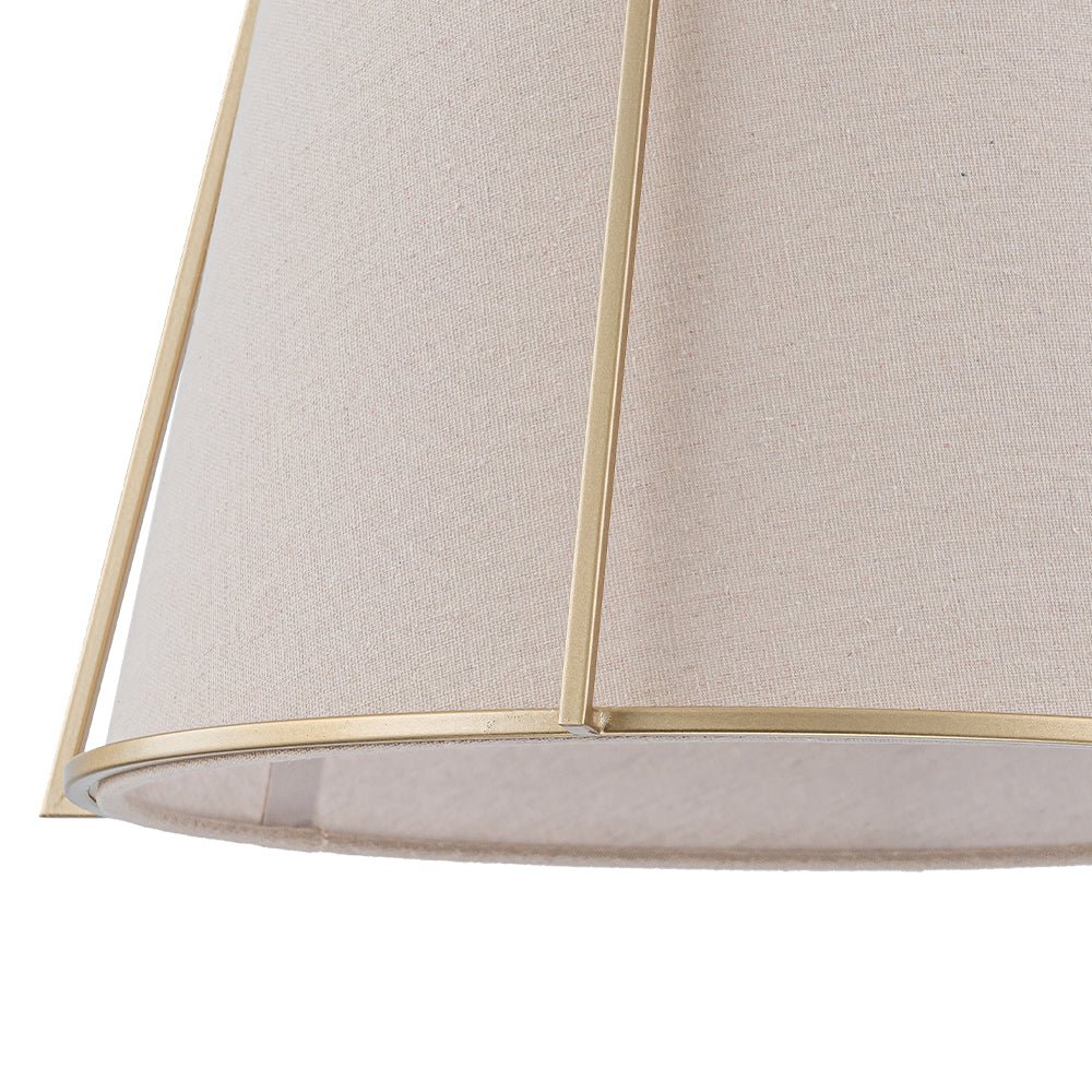 Dvaluvyt Modern Ivory Conical Drum Linen Pendant Light