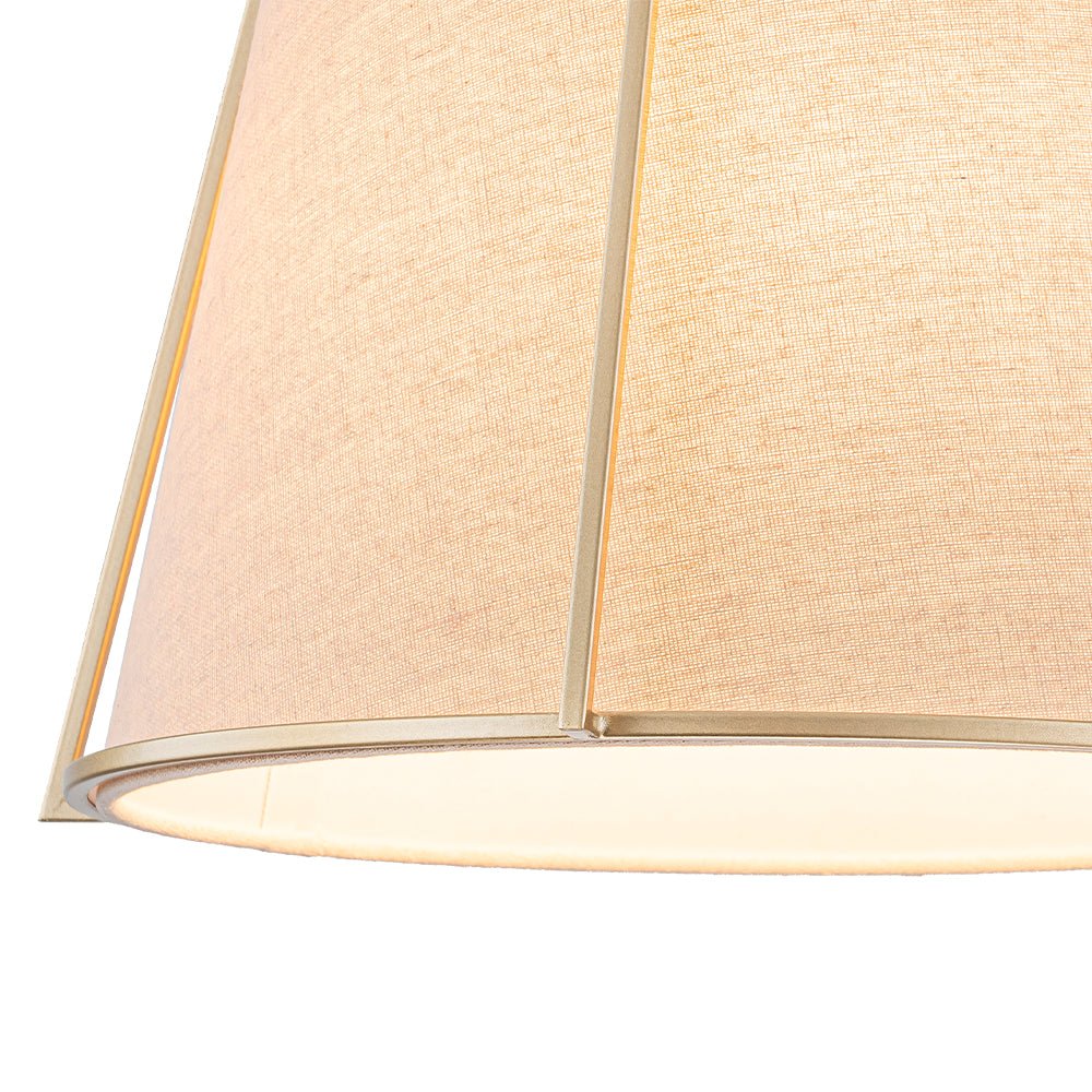 Dvaluvyt Modern Ivory Conical Drum Linen Pendant Light