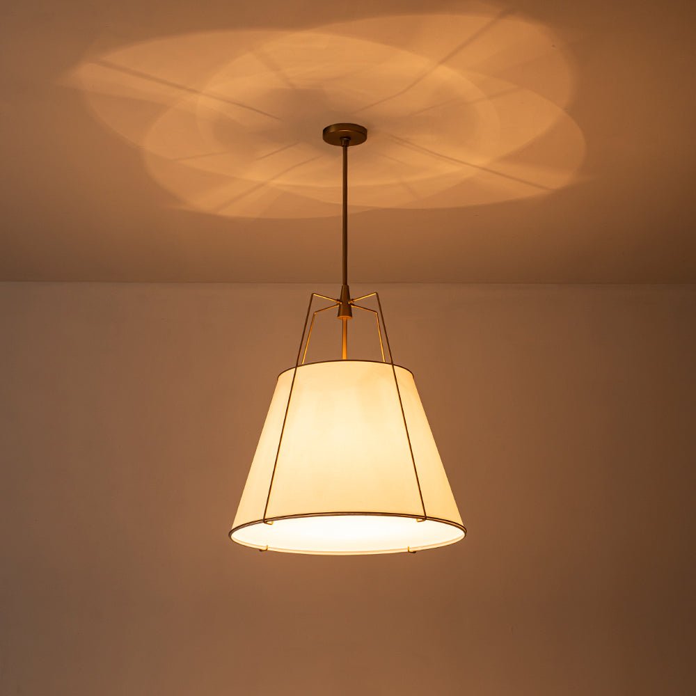 Seriva Modern Fabric Cage Pendant Light