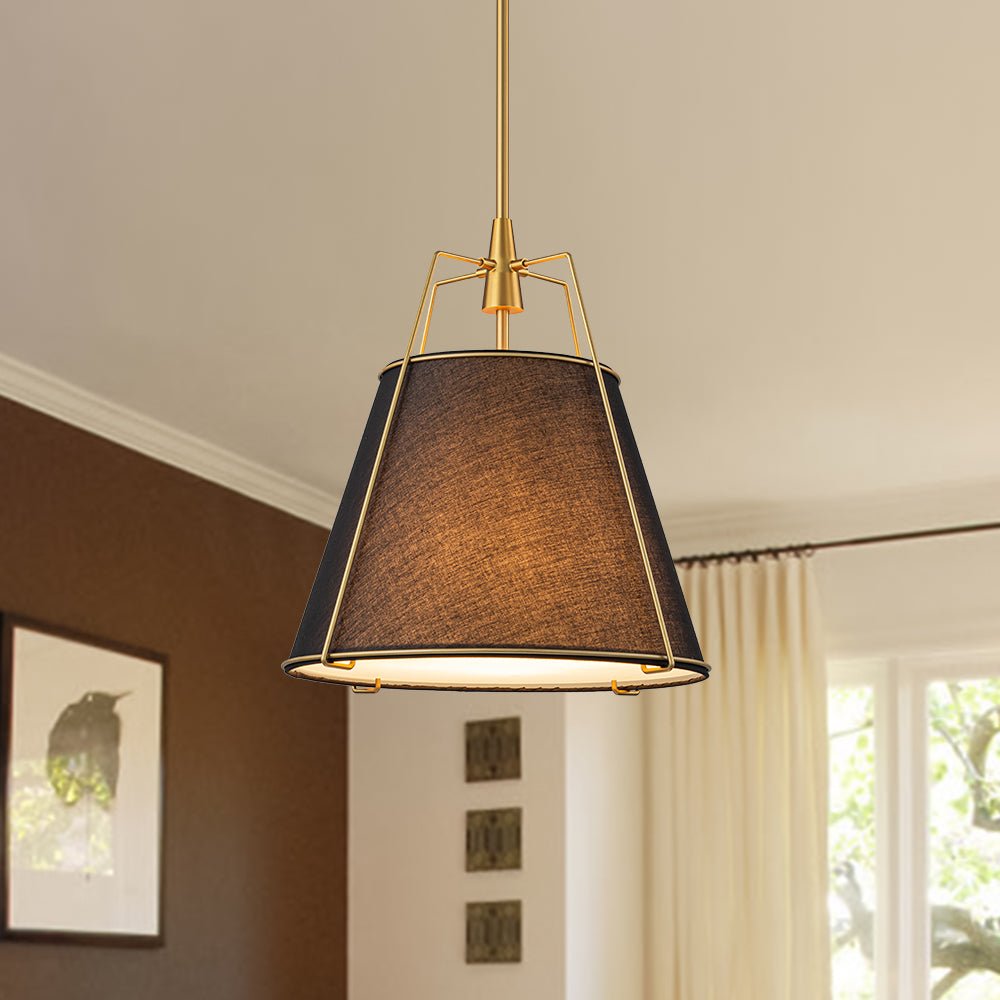 Seriva Modern Fabric Cage Pendant Light