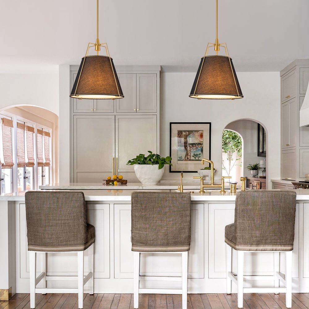 Seriva Modern Fabric Cage Pendant Light