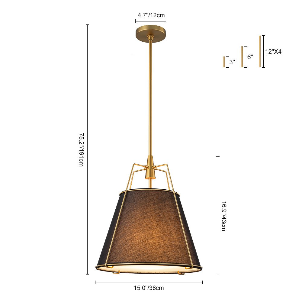 Seriva Modern Fabric Cage Pendant Light