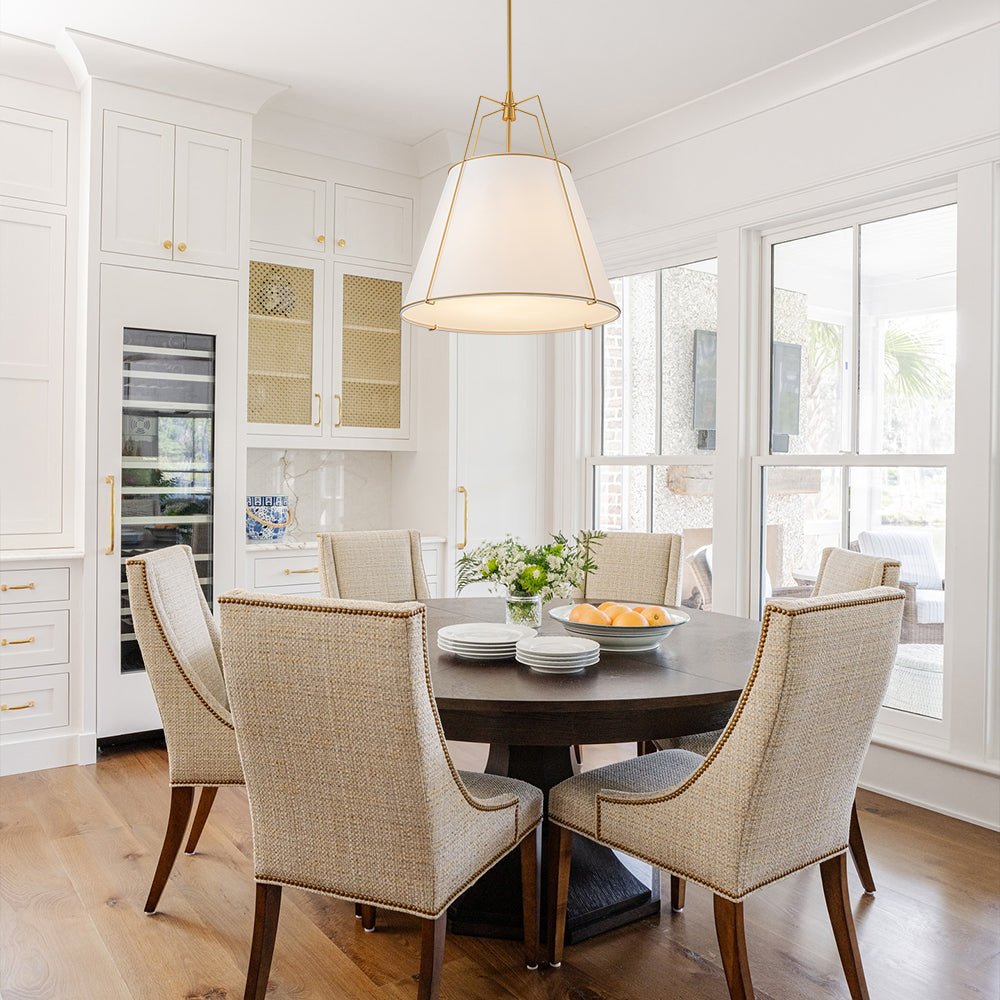 Seriva Modern Fabric Cage Pendant Light