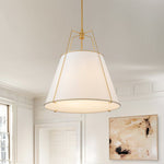 Seriva Modern Fabric Cage Pendant Light