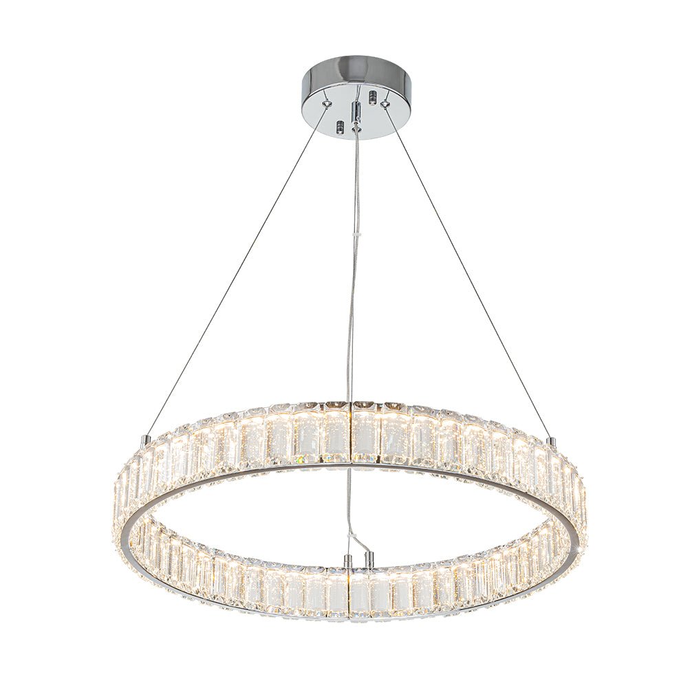 Norduvix Modern Luxury Chrome Crystal Chandelier