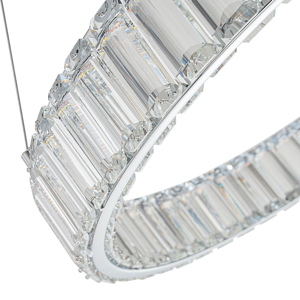 Norduvix Modern Luxury Chrome Crystal Chandelier