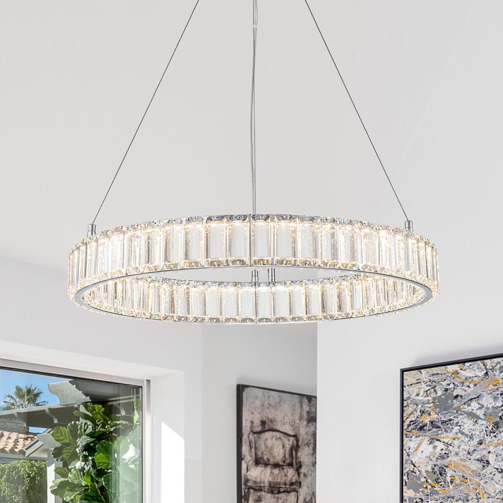 Norduvix Modern Luxury Chrome Crystal Chandelier