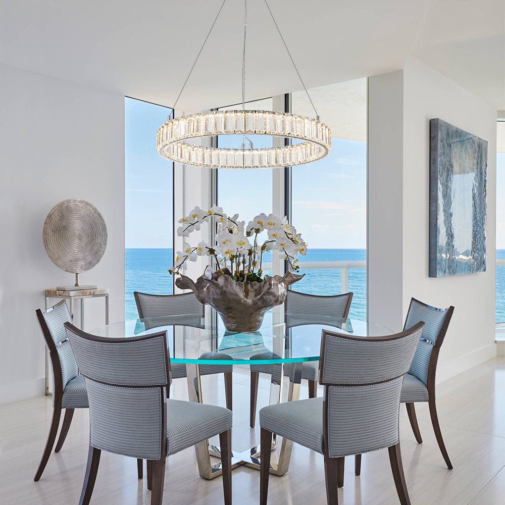 Norduvix Modern Luxury Chrome Crystal Chandelier