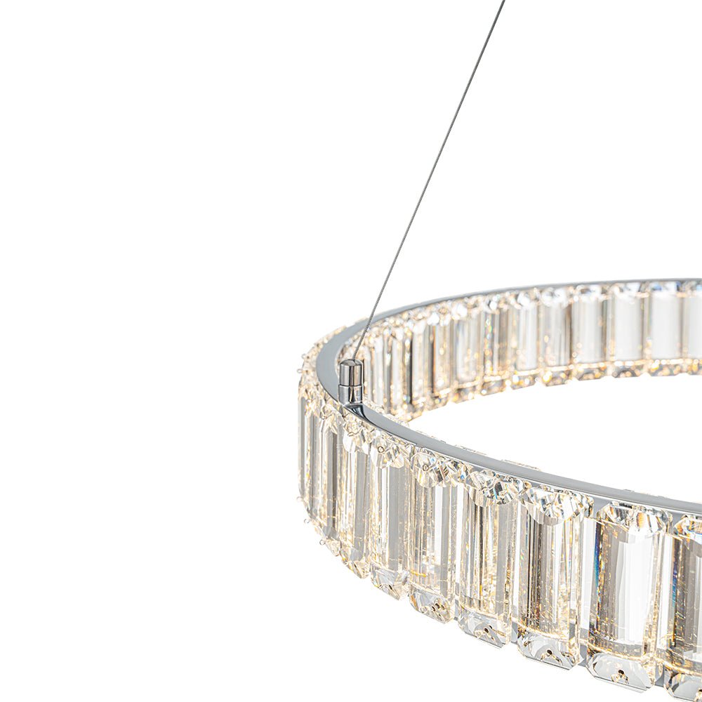 Norduvix Modern Luxury Chrome Crystal Chandelier