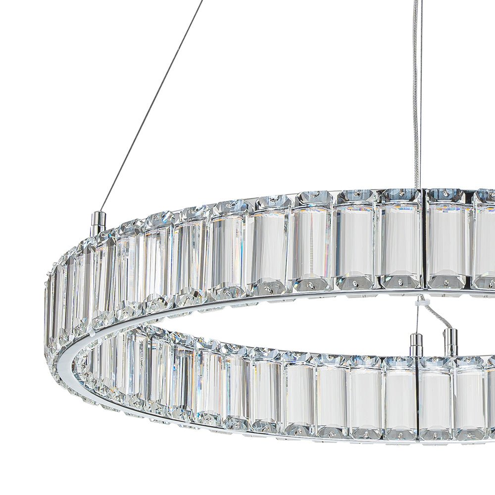 Norduvix Modern Luxury Chrome Crystal Chandelier