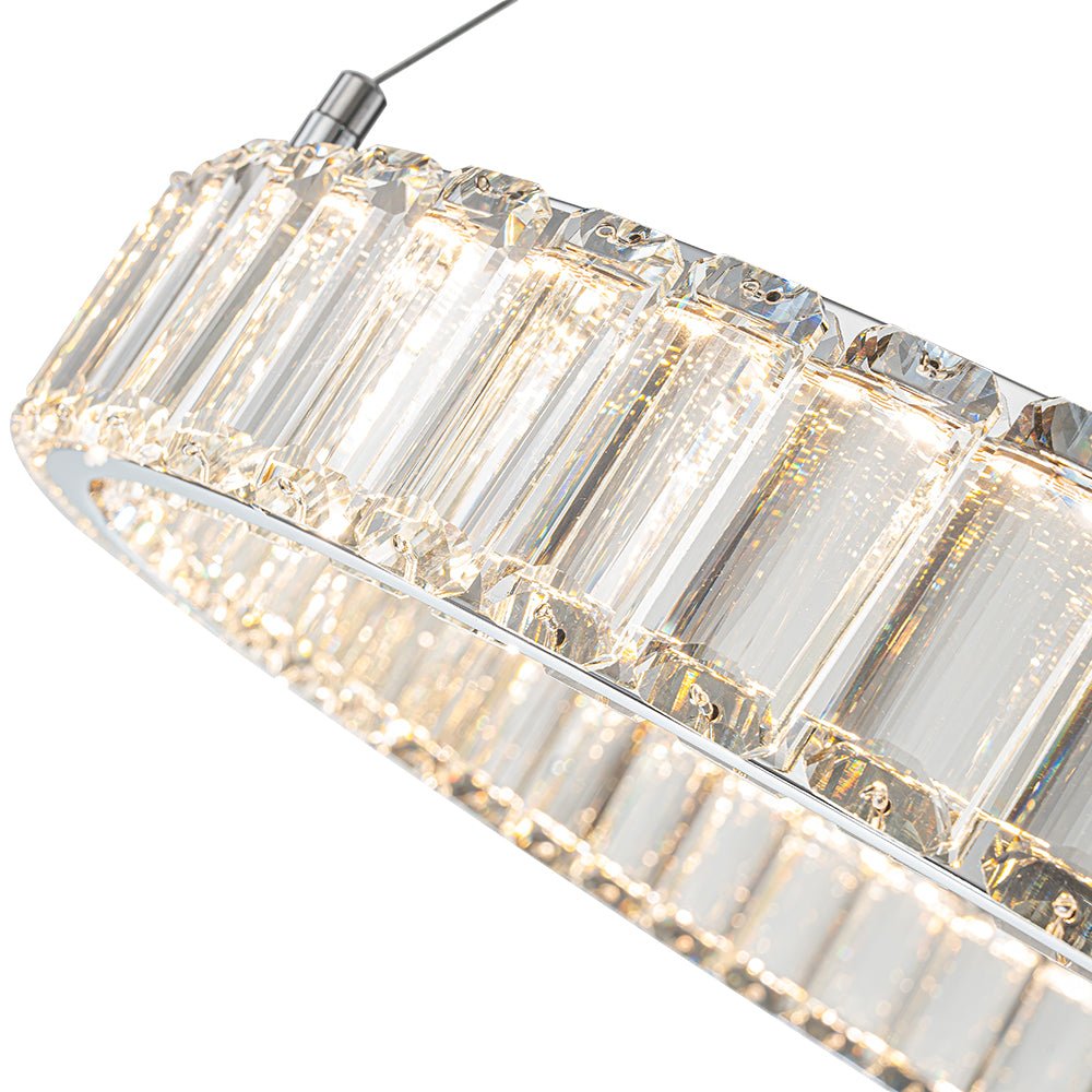 Norduvix Modern Luxury Chrome Crystal Chandelier